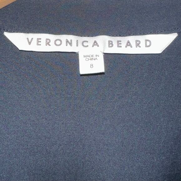 SOLD 💕Veronica Beard Atia Black Ruched Cotton Button Front Dress Size 8 - Picture 3 of 13